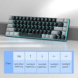 MageGee 60% Mechanical Keyboard 68 Keys Red Switch USB Wired Blue Backlit view 5