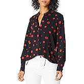 AG Adriano Goldschmied Womens Winslet Polka Dot Blouse