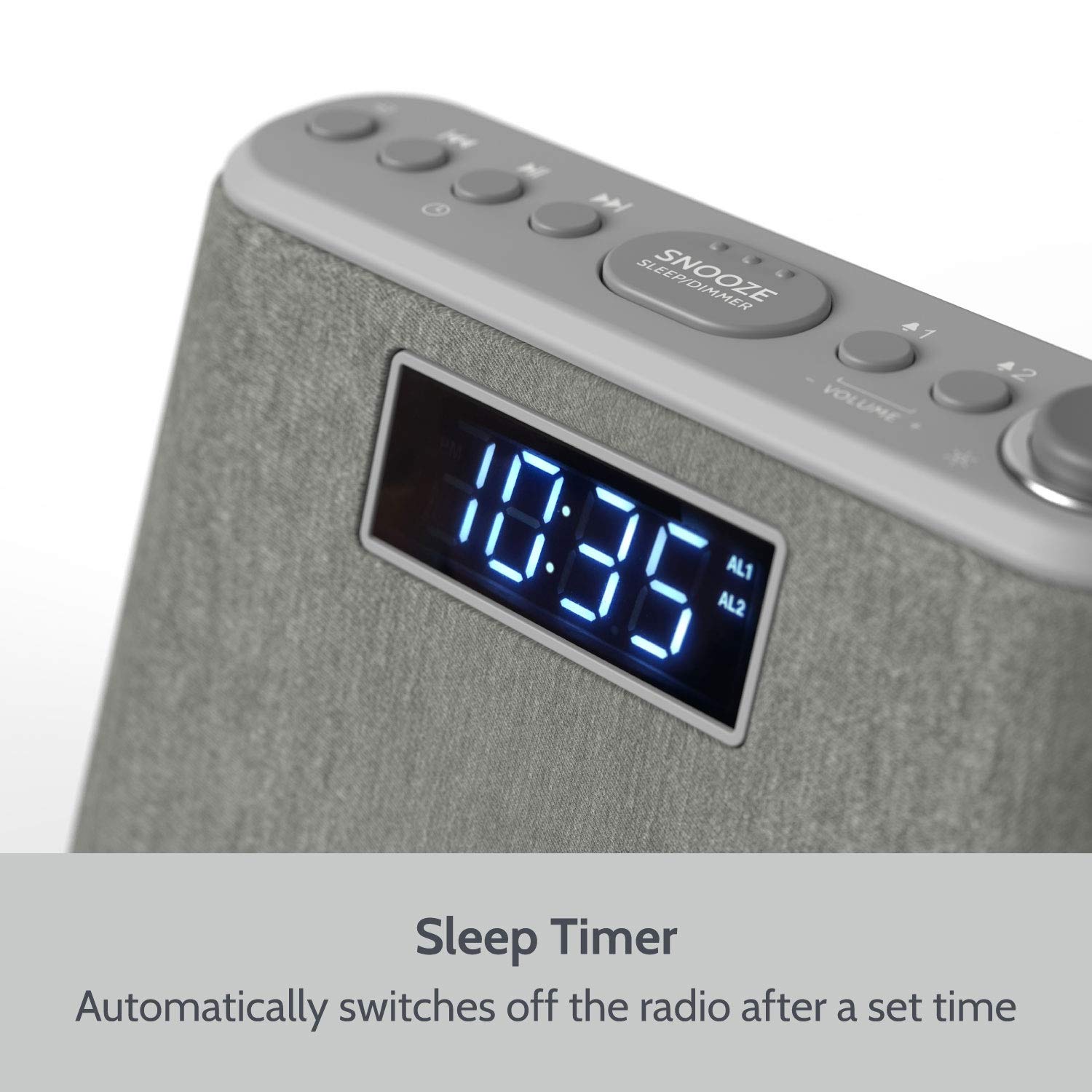 i-box Digital Alarm Clock Radio, Bedside LCD Alarm Clock with USB Charger & Wireless QI Charging, Bluetooth Speaker, FM Radio, RGB Mood LED Night Light Lamp, Dimmable Display and White Noise Machine