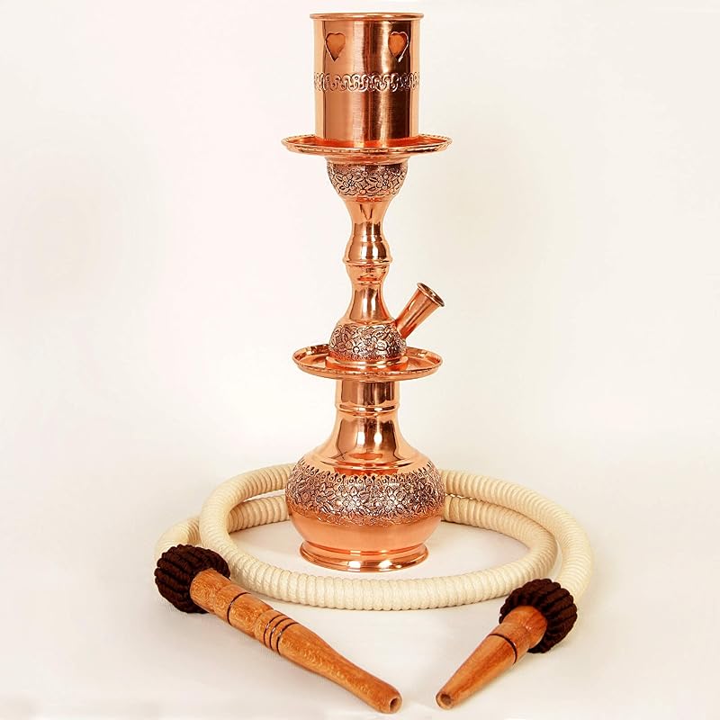 Copper Hookah, Engraved Copper Narghile, Hand Carved Pure Copper, 100 Handmade