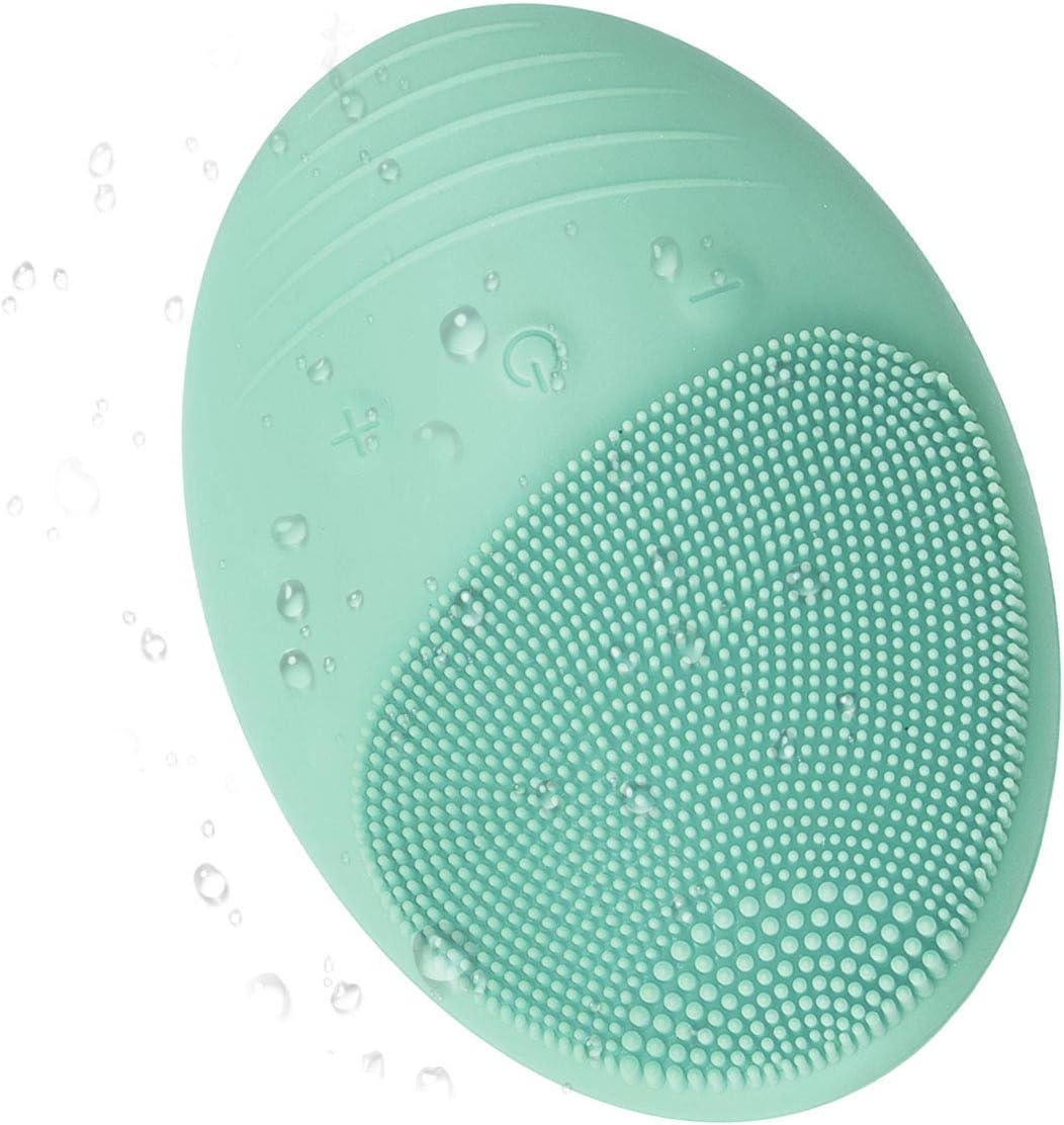 mgACC Sonic Cleansing Brush Five-speed Vibration FM Cleansing Brush Cleansing Instrument Waterproof Wireless Charging,Silicone Cleansing Brush Massage Brush Care