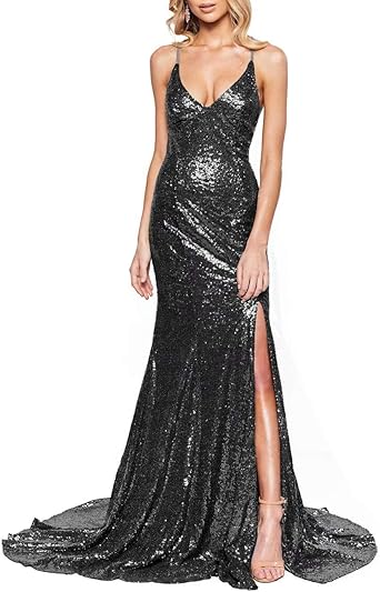 sequin long gowns