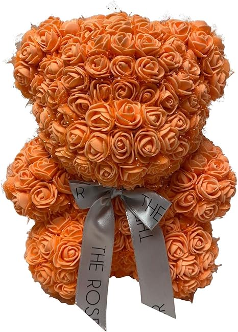 orange rose teddy bear