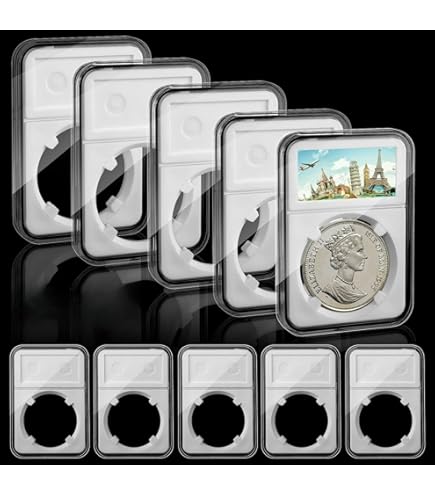 10Pcs 33mm Coin Display Holders - Snap Capsules For 1 Oz Gold & Platinum American Eagles