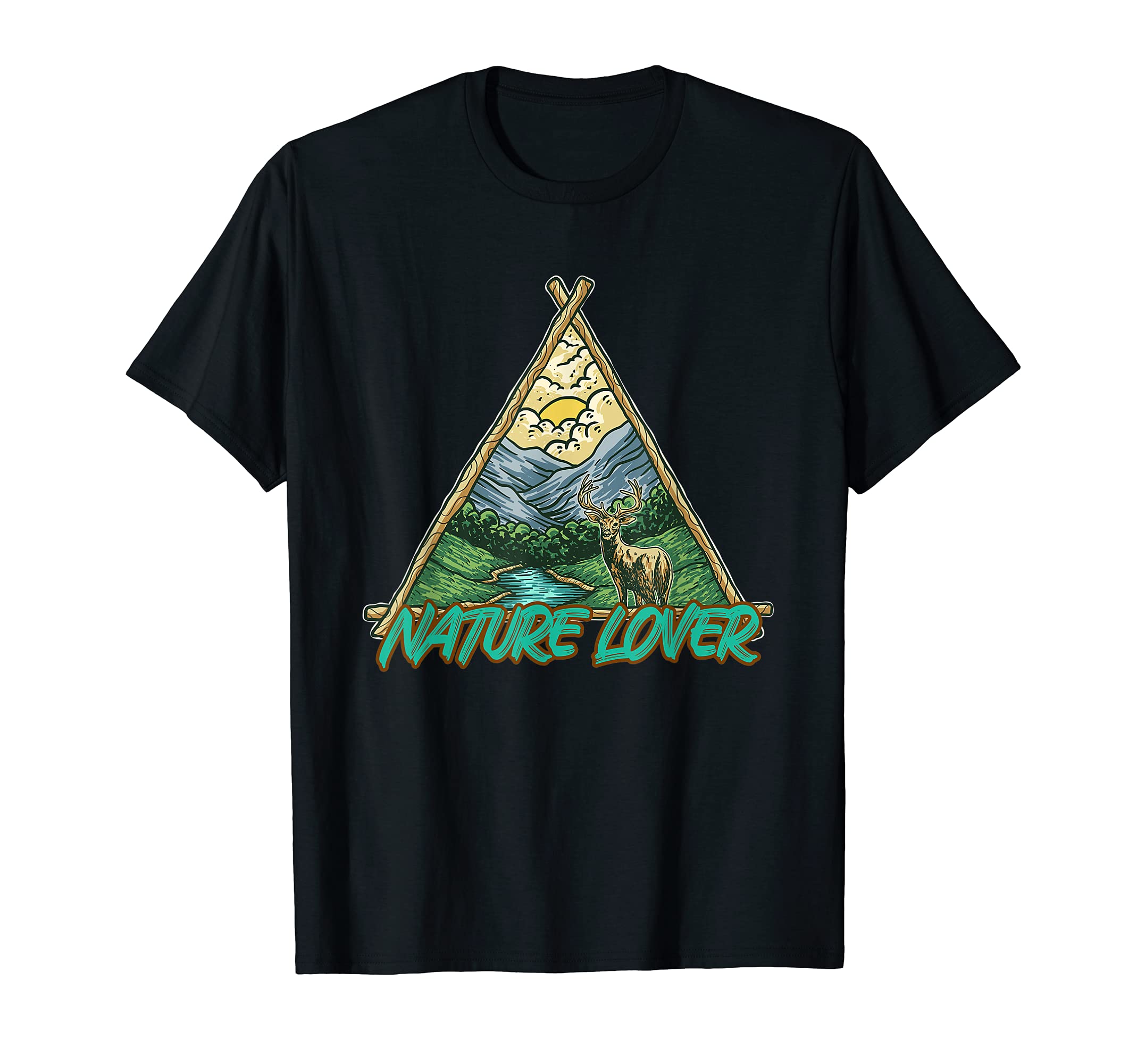 Nature Lover Boondocking Hiking Fishing Tent Camping Nature T-Shirt