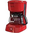 Better Chef Basic Coffee Maker | 4-Cup | Pause-N-Serve | Carafe Warmer | Reservoir Window (Red)