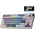 RK ROYAL KLUDGE S85 Wireless Mechanical Keyboard, 85% Wireless TKL Keyboard with Display & Ratchet Knob, Custom Linear Silent Switches, Triple-Mode, 7200mAh Battery, Hot Swappable