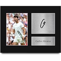 Amazon.com: HWC Trading Carlos Alcaraz Gifts - Imagen de autógrafo ...