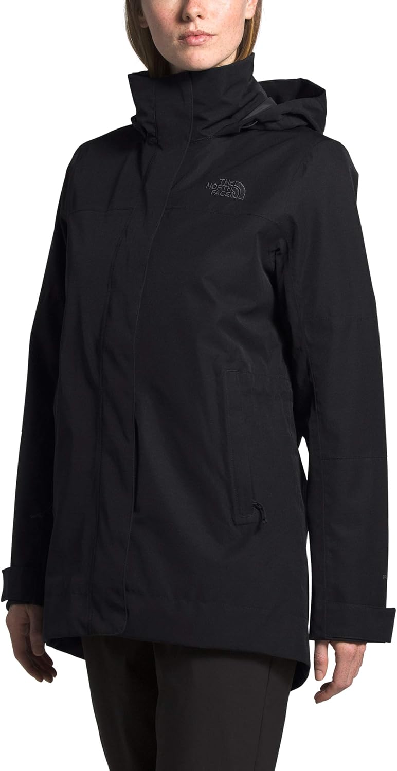 The North Face Women's Westoak Hooded Waterproof City Trench Coat: Clothing