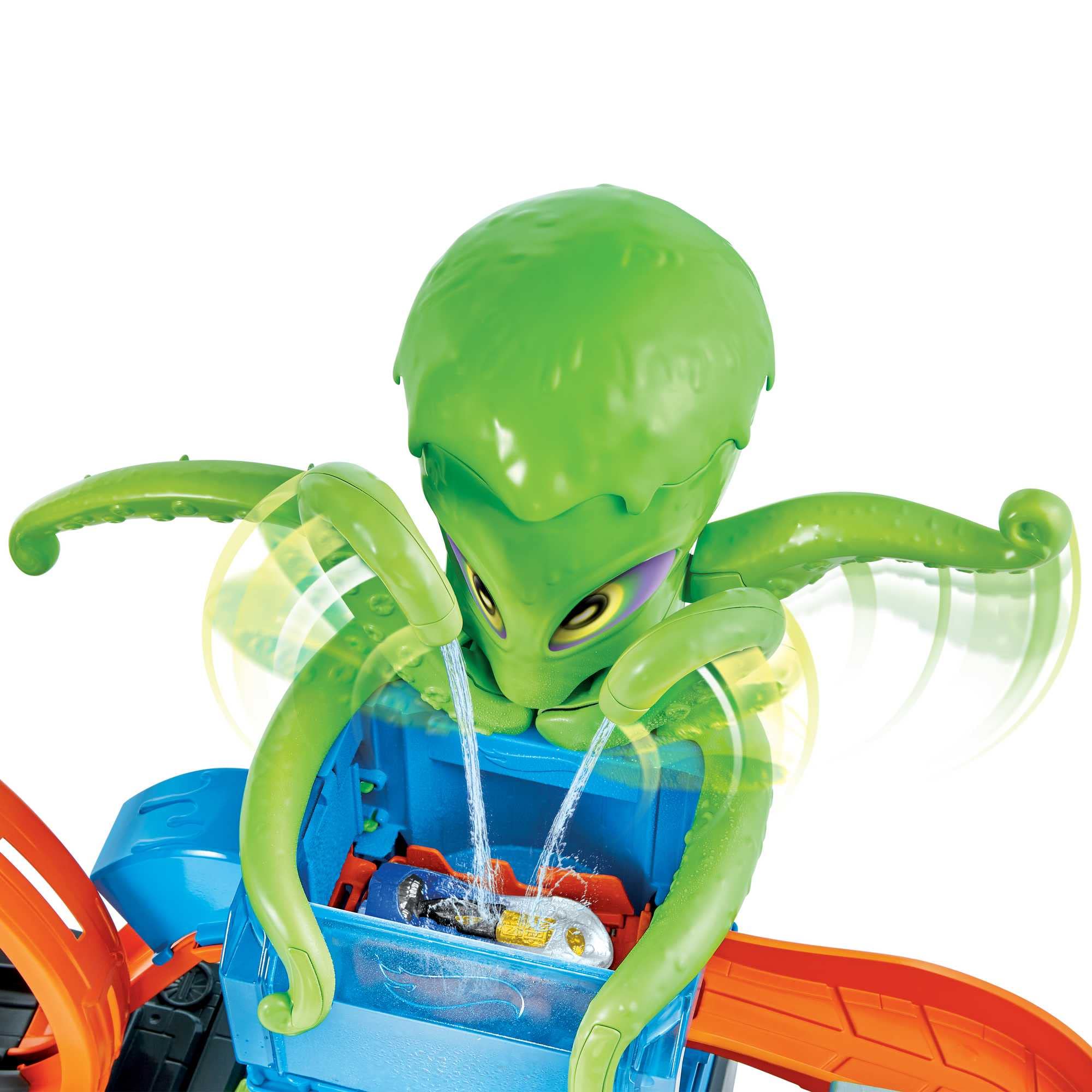 Hot Wheels City Toy Car Track Set, Ultimate Octo Car Wash Playset & Color Reveal Car in 1:64 Scale, Repeat Color Change in Very Warm & ICY Cold Water