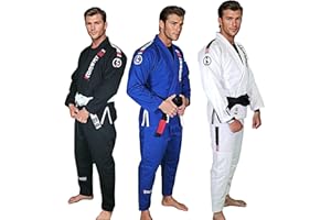 KOMBAT USA Lightening Pro Ultra Light Gi | Premium 100% Cotton-Brazilian Jiu Jitsu Gi BJJ | Preshrunk Fabric FREE WHITE BELT