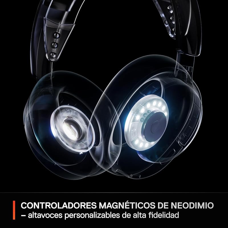 Arctis Nova 3P Auscultadores de Gaming Multiplataforma Sem Fios - App - Bateria 40h - Comandos magnéticos de neodímio - 2,4 GHz/Bluetooth - Micro removível - PS5, PS4, PC, Switch - Lavanda