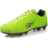 FEETHING Kids & Youth Soccer Cleats for Girls & Boys – Firm Ground Football Shoes with Durable Long Studs for littls/Big Kids