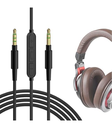 Amazon.com: GEEKRIA Audio Cable with Mic Compatible with ATH