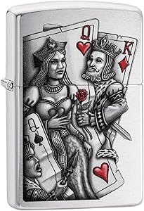 Amazon.com: Zippo Custom Lighter - Graphic Queen of Diamonds Card