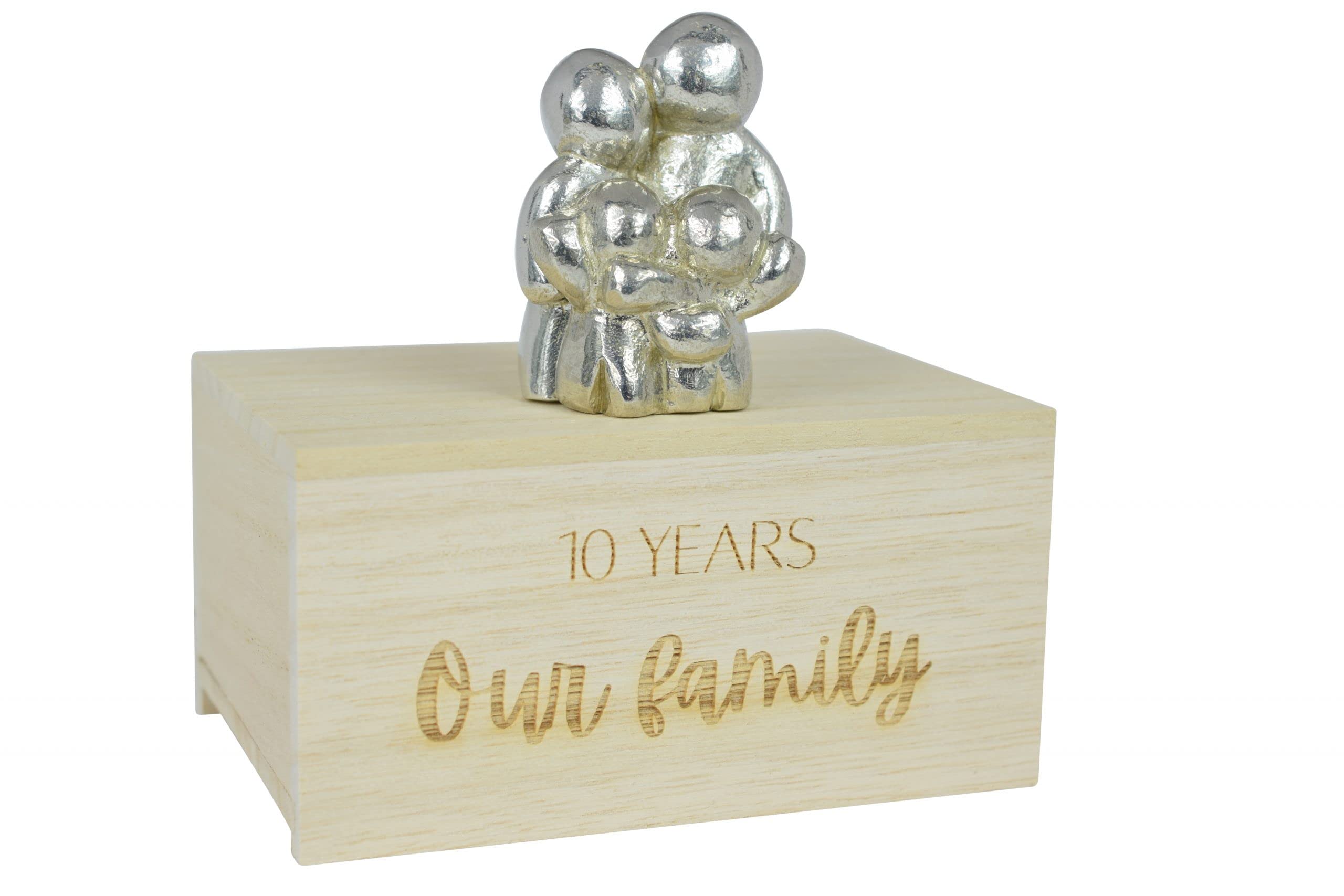 10 Year Anniversary Our Little Hugging Family Choose Amount of Children (2 Children)
