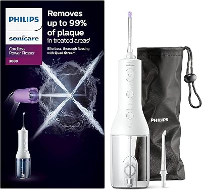 Philips Sonicare Cordless Power Flosser 3000 HX3826/31 White Water Flosser