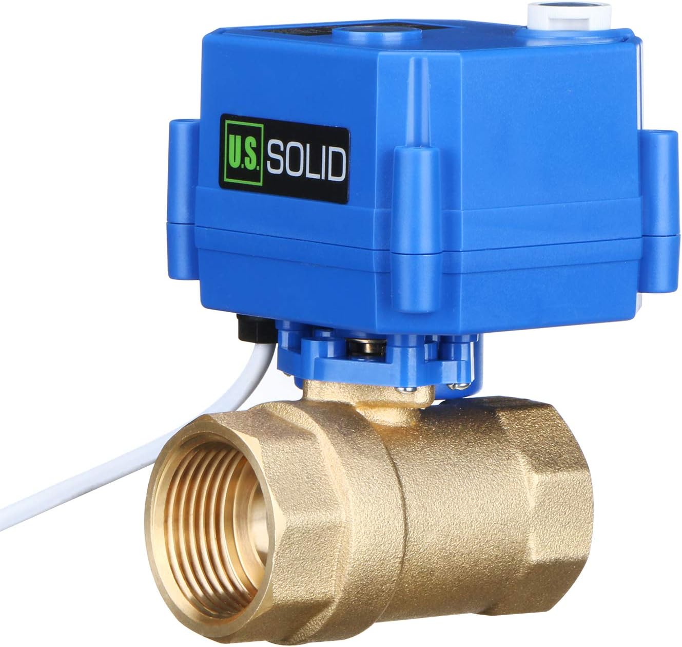 U.S. Solid Motorized Ball Valve- 1" Brass Ball Valve with Manual Function, Standard Port, 9-24V AC/DC and 2 Wire Auto Return Setup - Image 3