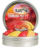 Crazy Aaron's Color Changing Putty - 4" Firestorm Hypercolor - Red and Yellow Color Changing with Heat, Never Dries Out…
