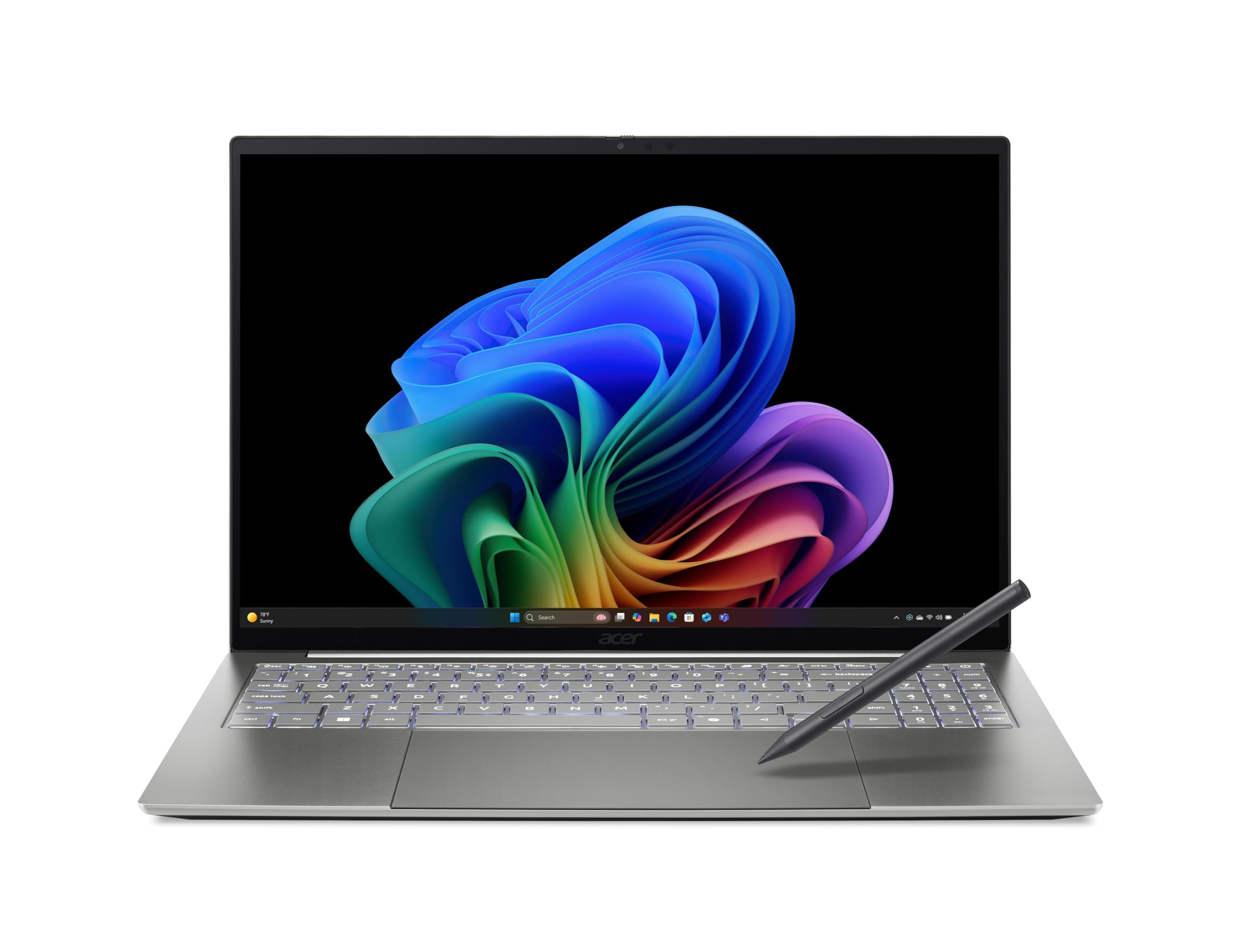 Acer Swift 16 AI OLED (SF16-71T-993G) AI Laptop, Copilot+ PC, 16" WQ2.8K OLED 120Hz Touch-Display, Intel Core Ultra X9 388H, 32 GB RAM, 1 TB GB SSD, Intel Arc B390 Grafik, Windows 11, QWERTZ Tastatur 9