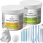 Epoxy Sculpt Clay, 2 Pound White Epoxy Putty,2 Part Strong Adhesive &amp; Self-Hardening Modeling CompoundPaste for Sculpting,Reparing,Filling &amp; Bonding
