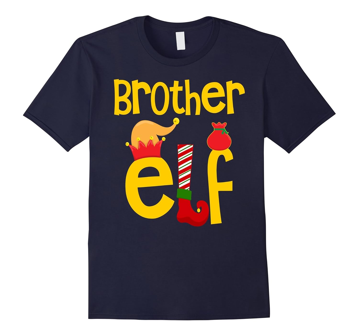 Brother Elf Son Funny Christmas T-Shirt Matching Family Tees-Rose