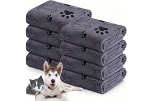 1Pack Towels for Drying Dogs Cats, Quick-Drying Microfiber Towel, Absorbent Bulk Puppy Paw Bath Towels for Small Medium Pet (