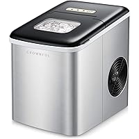 Crownful Ice Maker Machine for Countertop, 9 Ice Cubes Ready in 8-10 Minutes, 26lbs Bullet Ice Cubes in 24H, Electric…