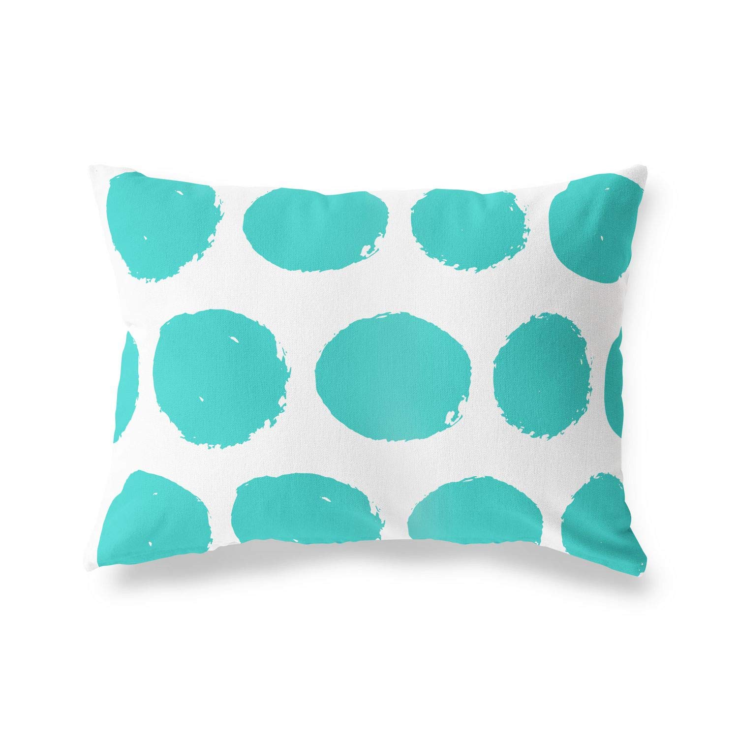 BonaMaison Decorative Cushion Cover, Turquoise-White Throw Pillow Covers, Home Decorative Pillowcases for Livingroom, Sofa, Bedroom, Size: 45X60 Cm - Designed and Manufactured in Turkey