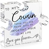 Cousin Gifts - Best Cousin Ever Gifts - Cousin Birthday Gifts for Men Women - Cousin Christmas Gifts for Male - Fathers Day Valentines Day Gifts, Favorite Cousin Ornaments Desk Decor Plaque Piece