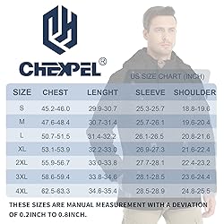 CHEXPEL Men's Thick Winter Jackets with Hood Fleece