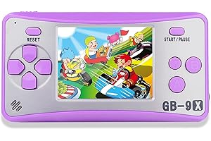 Haopapa Retro Handheld Games Console for Children with 168 Classic Games Built-in 2.5 Inches Color Screen Portable Video Game Player Support TV Output Electronic Game Toys for Boys Girls (Purple)