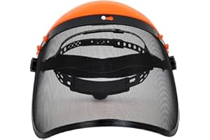 Safety Mask with Mesh Visor for Chainsaw Trimmer Pole Pruners, Protective Mask and Mesh Mask for Face Protection