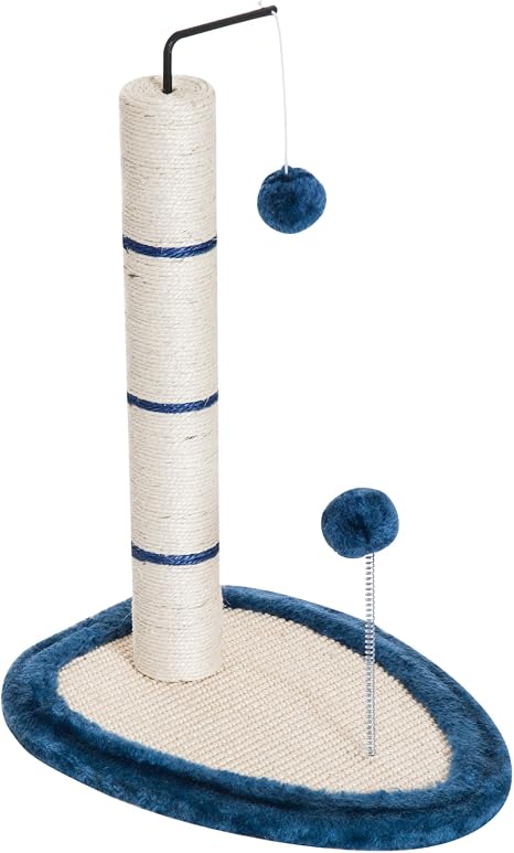 Pawhut Arbre à Chats Design Griffoirs Grattoirs Jeu 2 Boules
