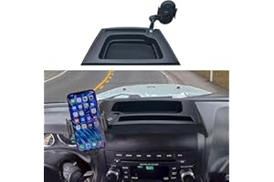 Zxiaochun Upgrade JK Phone Holder Storage Tray Compatible with 2011 2012 2013 2014 2015 2016 2017 2018 Jeep Wrangler JK JKU Accessories, Cell Phone Holder Dash Organizer Tray