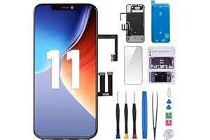 Risidamoy for iPhone 11 Screen Replacement 6.1" with Ear Speaker and Sensor Kit Full Assembly 3D Touch LCD Display Digitizer Fix Tools Magnetic Screw Mat Front Earpiece Repair Glass A2111 A2223 A2221