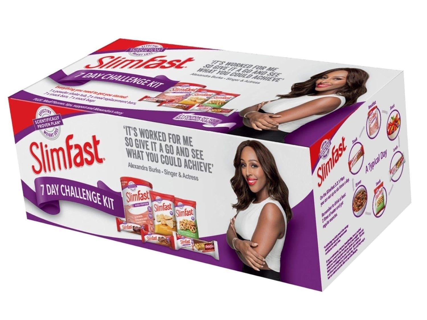 SlimFast Body Weight Loss 7 Day Diet Challenge Starter Kit Powder Bars