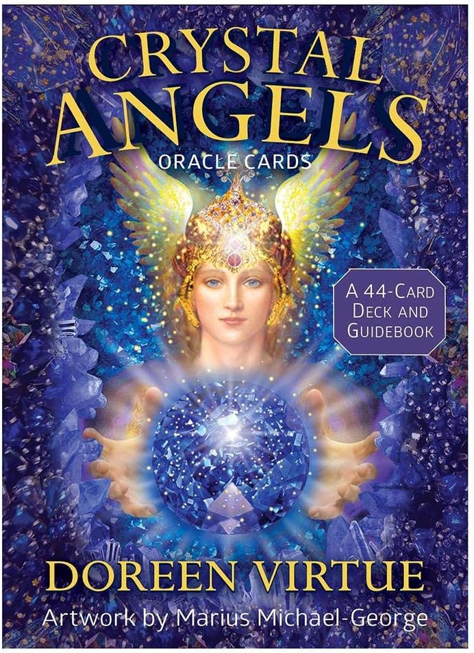 44PCS Crystal Angel Oracle Cards with Beautiful Painting Durable Fashionable Tarot Cards
