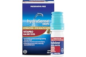 hydraSense VitaPro Eye Drops, For Dry Eyes, Preservative Free, Hydration + Eye Health Support, 10ml