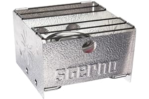 Sterno Foldable Portable Camping Stove - Easy-to-Assemble Outdoor Cooking Stove for Camping, Picnics, Tailgating & Emergencies - Silver