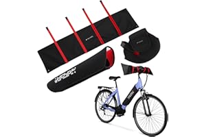 Navaris Electric Bike Cycling Accessories - 3 Piece E-Bike Battery Cover Set - Handlebar Bag, Ebike Battery & Frame Protector - Universal Fit for MTB, BMX, Mens & Ladies Bikes