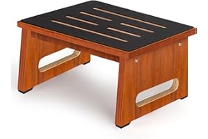 RAYLOVE One Step Stool for Adults Seniors with Non-Slip Rubber Stepping Feet, Heavy Duty Platform Step Stools, 8.7 in Portable Bed Steps for High Beds for Bathroom, Bedroom, Kitchen & Bedside Support