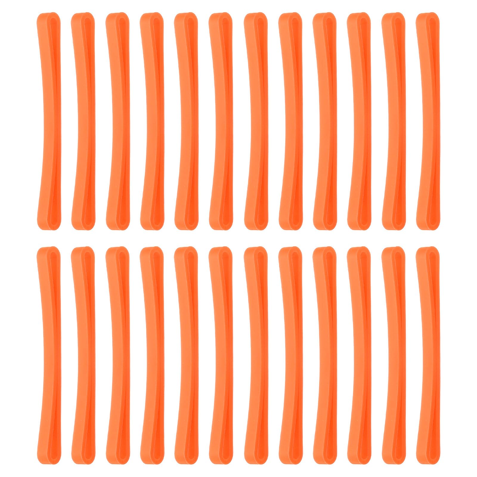 PATIKIL 3" Rubber Bands, 24 Pcs Durable Elastic Stretchy Bands for Books, Notebooks, Art, Traps, Exercise, Cooking, Orange