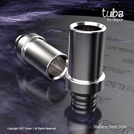 Tuba Stainless Steel 304L Drip Tip 510 Anschluss Mundstück von Dripor