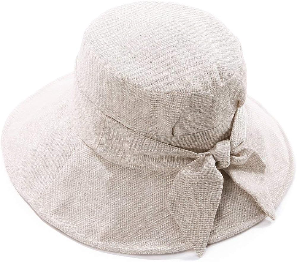 Ericcay Bucket Hat Damen Sommerhut Breite Mit Krempe Kinnriemen
