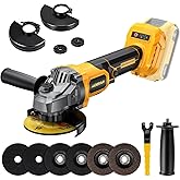 Aiderar 4-1/2" Cordless Angle Grinder Tool, Brushless Cordless Grinder For Dewalt 20v Max (Tool Only), With Quick-release Guard, 3-speed Control