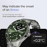 Withings ScanWatch Nova Hybrid Smartwatch ECG SpO2 Temp Sleep 35d Battery Green view 4