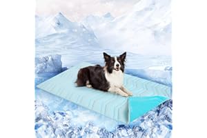 SCENEREAL Dog Cooling Mat for Crate, Thicken Self-Cooling Dog Pad Reversible (Cool & Warm), 48"x28" Pet Cool Bed for M Large XL Dogs,Kennel Sofa Mats Machine Washable, Durable Non-Toxic Gel, Outdoor