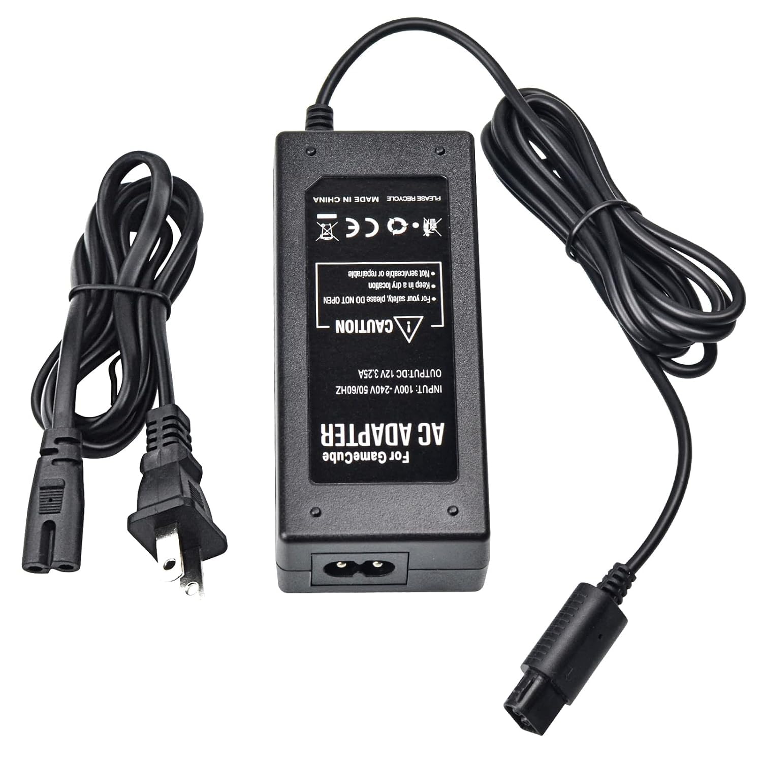 Power Supply Compatible with Gamecube Power Cord, for Gamecube Cable AC Power Adapter Set, Compatible with Gamecube NGC System