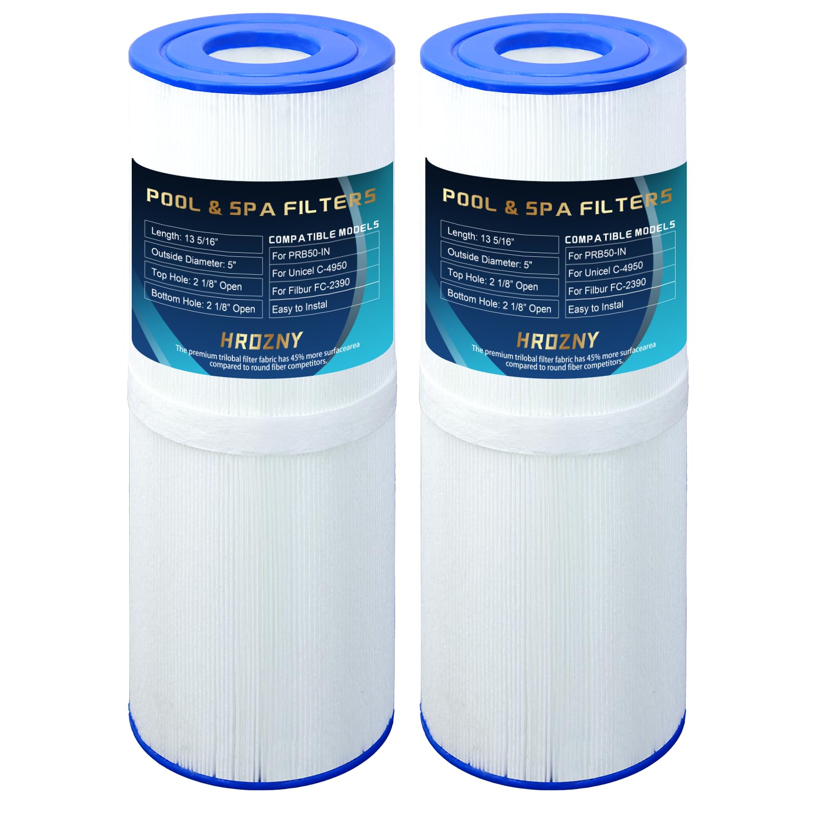 Spa Filter Replacement PRB50-IN,PLFPRB50-IN for Filbur FC-2390,for Unicel C-4950, for J210/J220/J235/J245/J275, for 413-212-02, 373045, 5X13 Drop in Hot Tub Filter